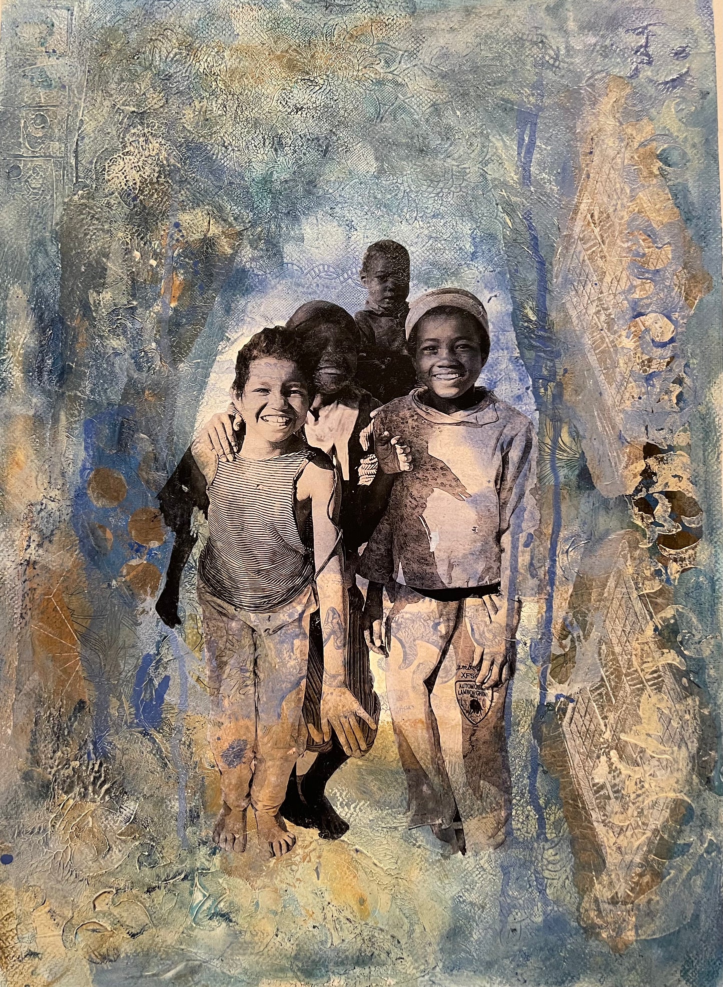 Ampitsoa/Après, techniques mixtes sur alu, 90 X 60 cm