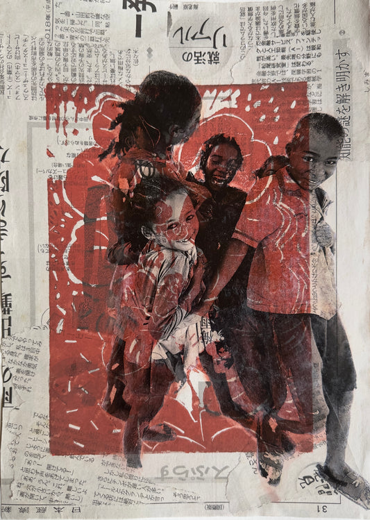 Anne Peytavin, Tapakala, 21 X 30 cm, peinture, collage, estampe, photo